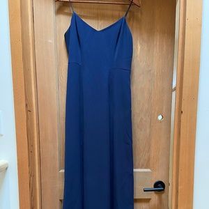 J. Crew Crepe Spaghetti Strap Long Dress